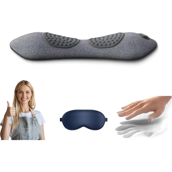 My Soothe Lab 3 in 1 Back Massager, 2026 New Mysoothelab Neck Massager Pillow, with Traction Lifting and Heat Compress, for Neck and Shoulder and Backs (Gray)