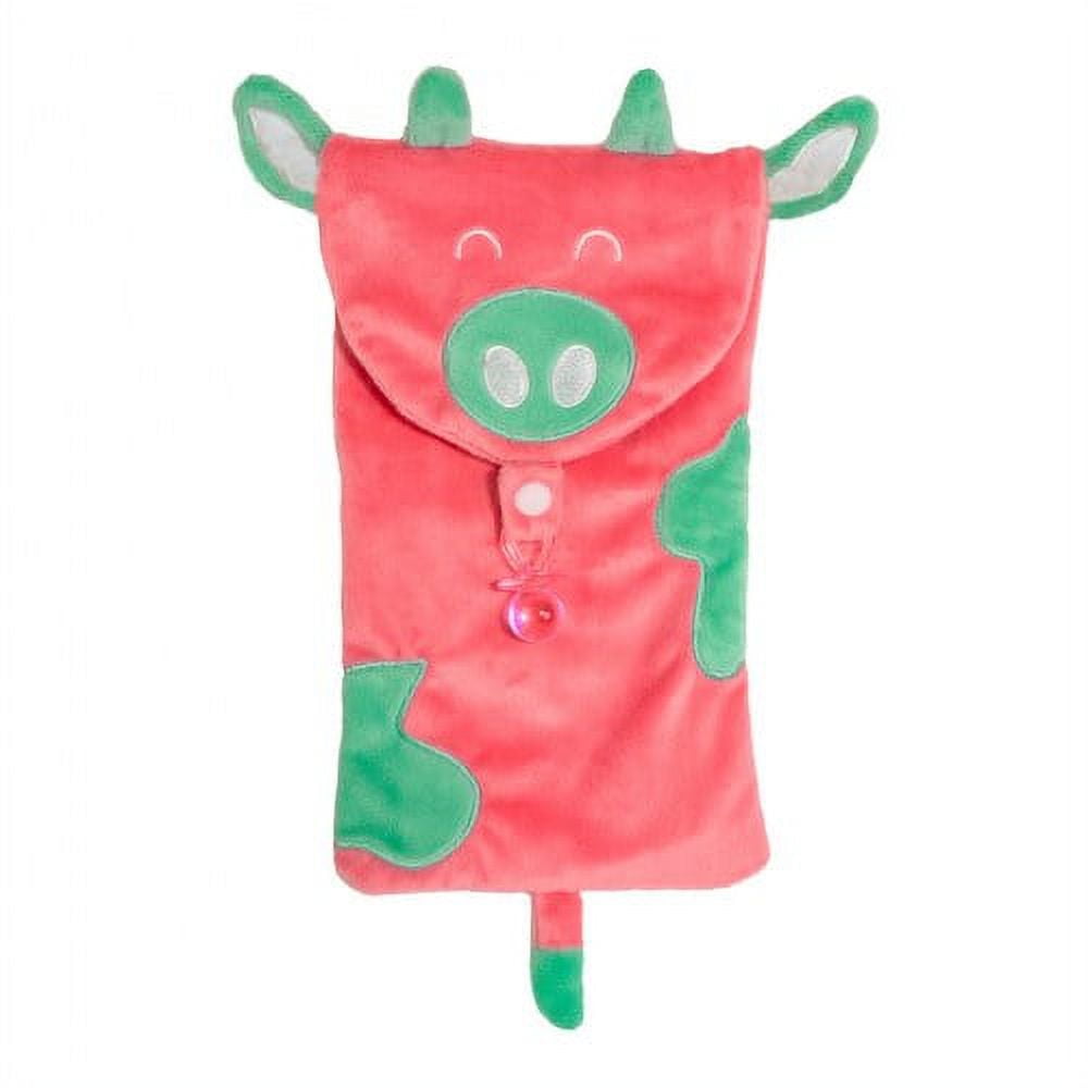 GooseWaddle Luxury Soothing Cow Baby Pacifier Holder & Blankie (14”x6