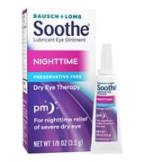 Soothe Nighttime Severe Dry Eye Ointment Preservative Free Lubricant for Dry Eyes,0.125 oz