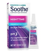 Soothe Nighttime Severe Dry Eye Ointment, Preservative-Free Nighttime Lubricant, 1/8 oz