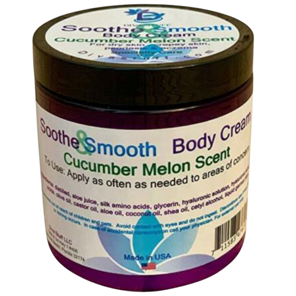 Soothe and Smooth, Cucumber Melon Scent, 8 oz Body Cream by Diva Stuff