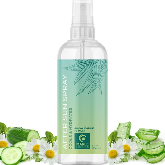 Soothing Aloe After Sun Spray - Rehydrating Aloe Spray for Sunburn Relief for Cooling After Sun Care with Vitamin E Hyaluronic Acid & Cucumber Extract - Vegan Cruelty Free & Dermatologist Tested