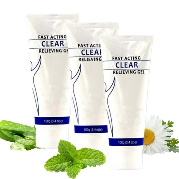 Soothing Cooling Gel 100g, Relieving Body Gel, Cooling with Menthol and Frankincense, Sports Soothing Cooling Gel Body Care Lotions, Fast Acting Clear Pain Relieving Gel (3)