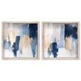 thumbnail image 1 of Soothing Depths Shadowbox Print Blue And Sage Wall Decor Set by Art Remedy, Blonde Frame, 16 x 16, 1 of 6