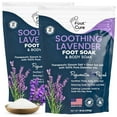 thumbnail image 1 of Foot Cure Soothing Lavender Foot Soak - Pedicure Foot Spa with Epson Salts for Soaking Feet, Athlete's Foot, Callus Softening, Foot odor Scent 16oz, 1 of 9
