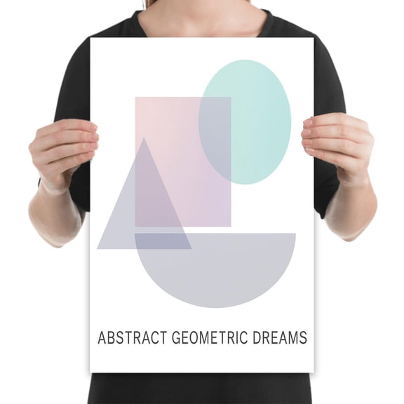 Soothing Pastel Harmony, 13x19 Premium Art Print, Modern Office & Living Room Wall Decor