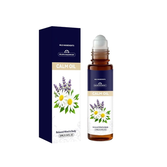 Soothing Roll-On Oil 10ml - Portable Aromatherapy Oil for Relaxation and Stress Relief, Travel Size Essential Oil Roller for Neck, Temples, and Pulse Points, Calming Mood Support for Men and Women