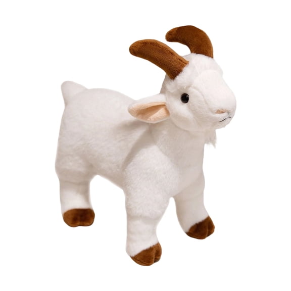 Soothing Stuffed Goat Toy Cartoon Goat Figure Soft Toy Room Emotion Appease for Toddlers Girls Office Ornaments