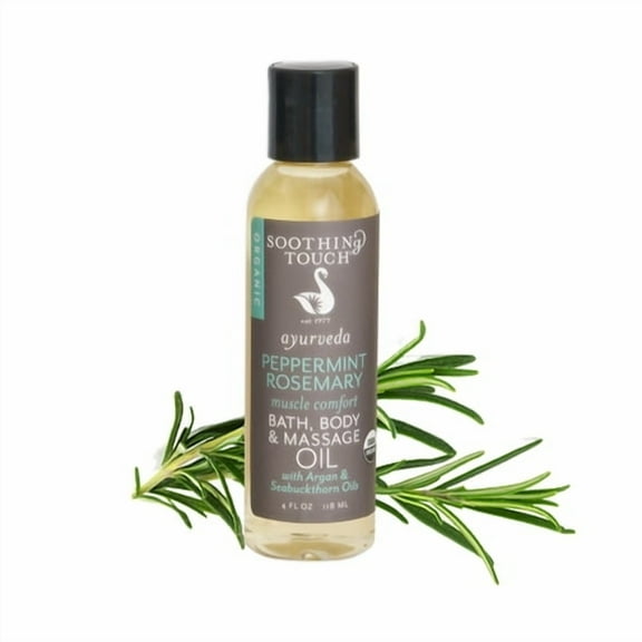 Soothing Touch Bath and Body Massage Oils, Peppermint Rosemary, 4oz
