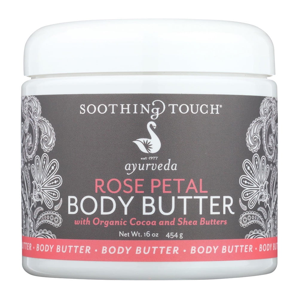 Soothing Touch Ayurveda Rose Petal Body Butter with Cocoa, 13 Oz, 2 Pack