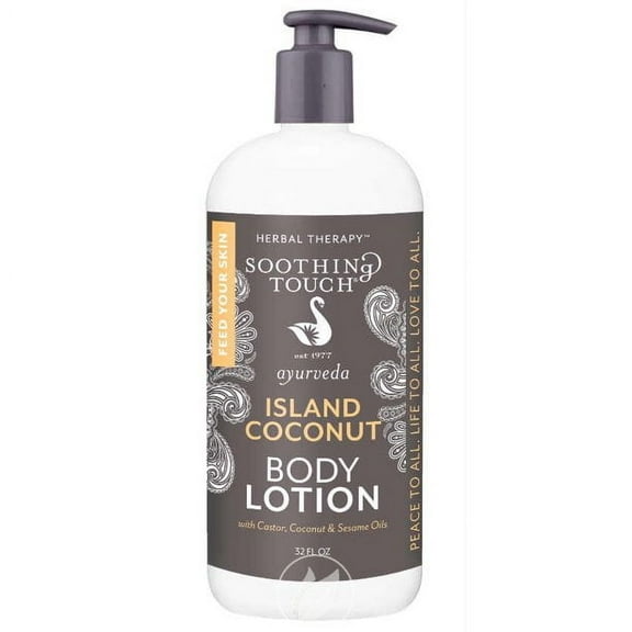 Soothing Touch Body Lotion Island Coconut w/ Castor & Sesame Oil, 32 oz