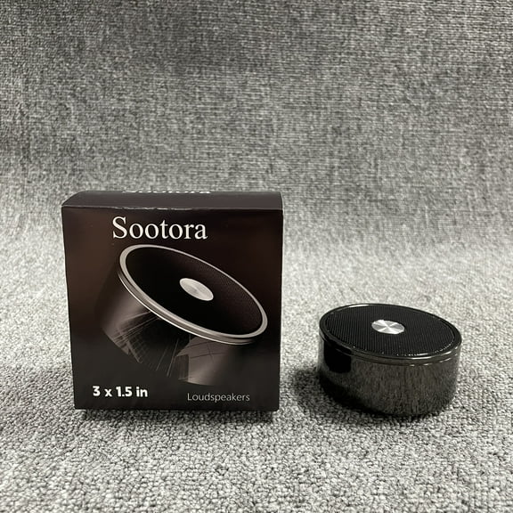 Sootora Small Steel Cannon Bluetooth Speaker Wireless Subwoofer Heavy Bass Portable Test Sound SystemBlack