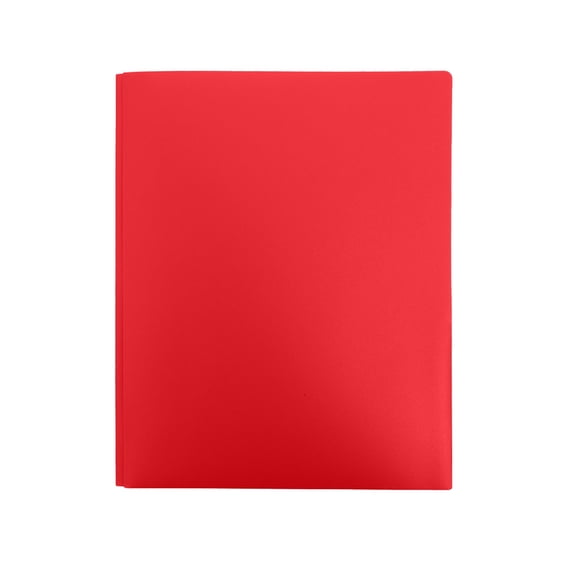 Soovim 1Pack 3-Prongs Folders with Two Front Pocket, Folders with Pockets, Plastic Folder with Prongs for Office, A4/Letter Size