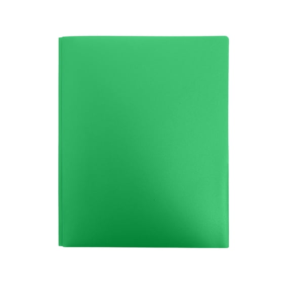 Soovim 1Pack 3-Prongs Folders with Two Front Pocket, Folders with Pockets, Plastic Folder with Prongs for Office, A4/Letter Size