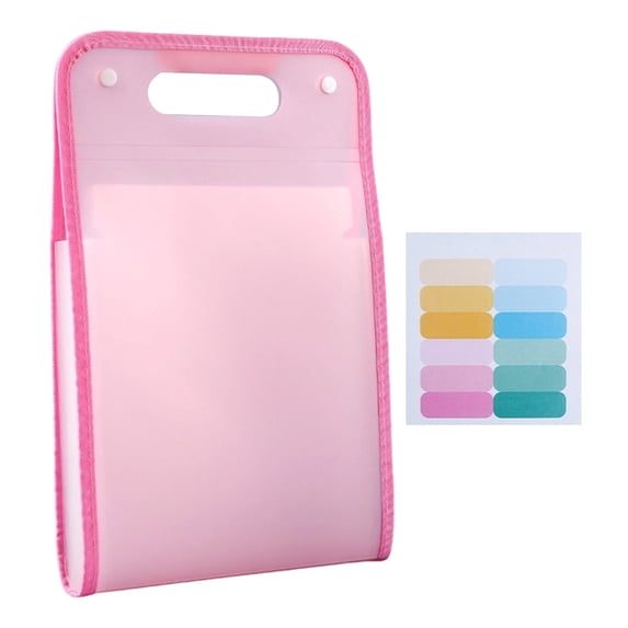 Soovim 1Pack Document Folder Paper Organizer Folder, Heavy Duty Expandable File Folder With Snap Button Closure and Handle, Letter Size