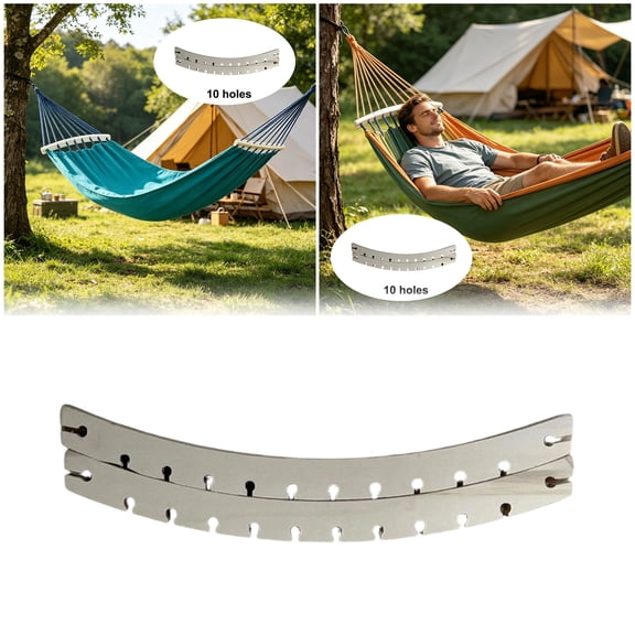 Soovim 40cm Removable Hammock Spreader Bar, Detachable Hammock Support Rod with 12 Holes, Portable Hammock Accessory for Camping Garden