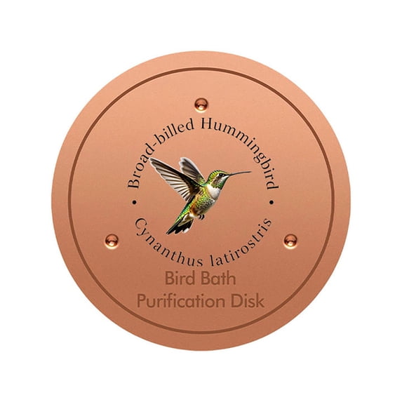 Soovim 99.9% Pure Copper Bird Bath Purification Disk, Natural Algae Prevention Cleaner for Bird Baths, Self-Cleaning Copper Disc for Outdoor Bird Bath Fountains