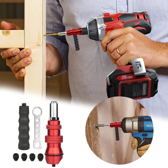 Soovim Blind Rivet Nut Tool, Hand Riveter Kit with Threaded Insert Setter, Heavy Duty Rivnut Tool for Automotive Repair, Furniture Assembly, DIY Projects, Rivet Nut Gun with Mandrels