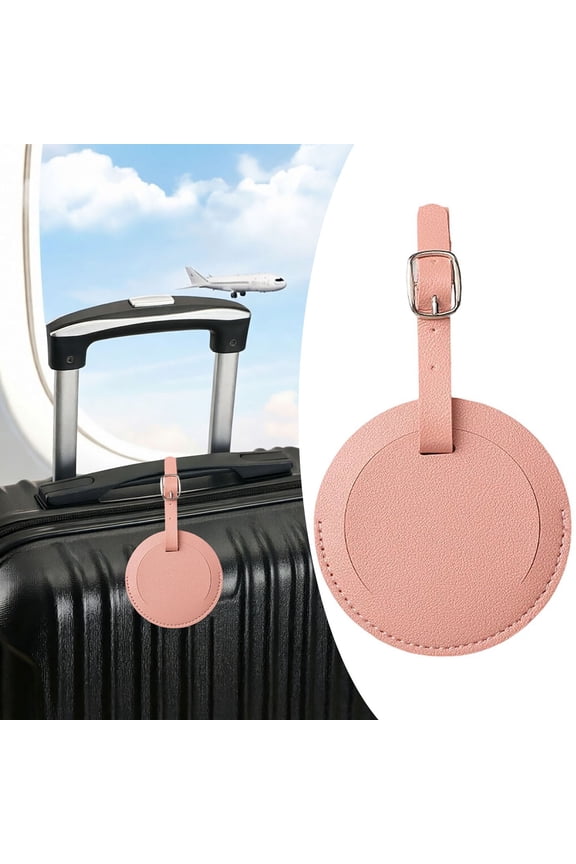 Personalized Leather Luggage Tag Custom Suitcase Tag with Engraved Initial for Travel Bags, Monogrammed Leather Bag Tag for Suitcases Backpacks, Durable Travel Accessory Gift for Men Women