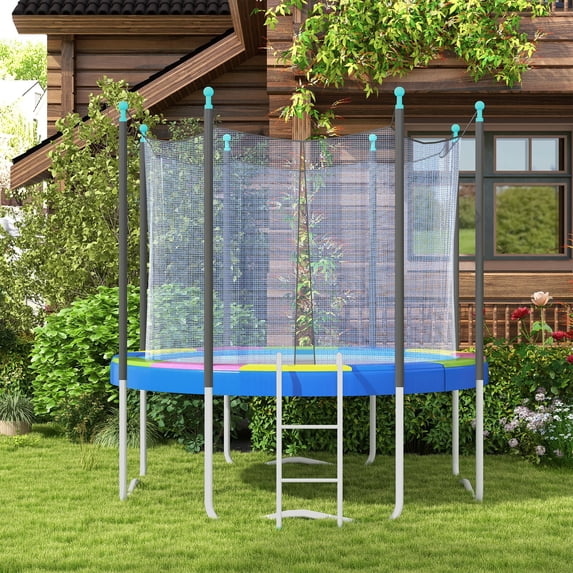 Soozier 12FT Trampoline Spring Cover, Safety Trampoline Pad Replacement, Waterproof, Tear Resistant, All Weather Trampoline Accessories, Multi Color