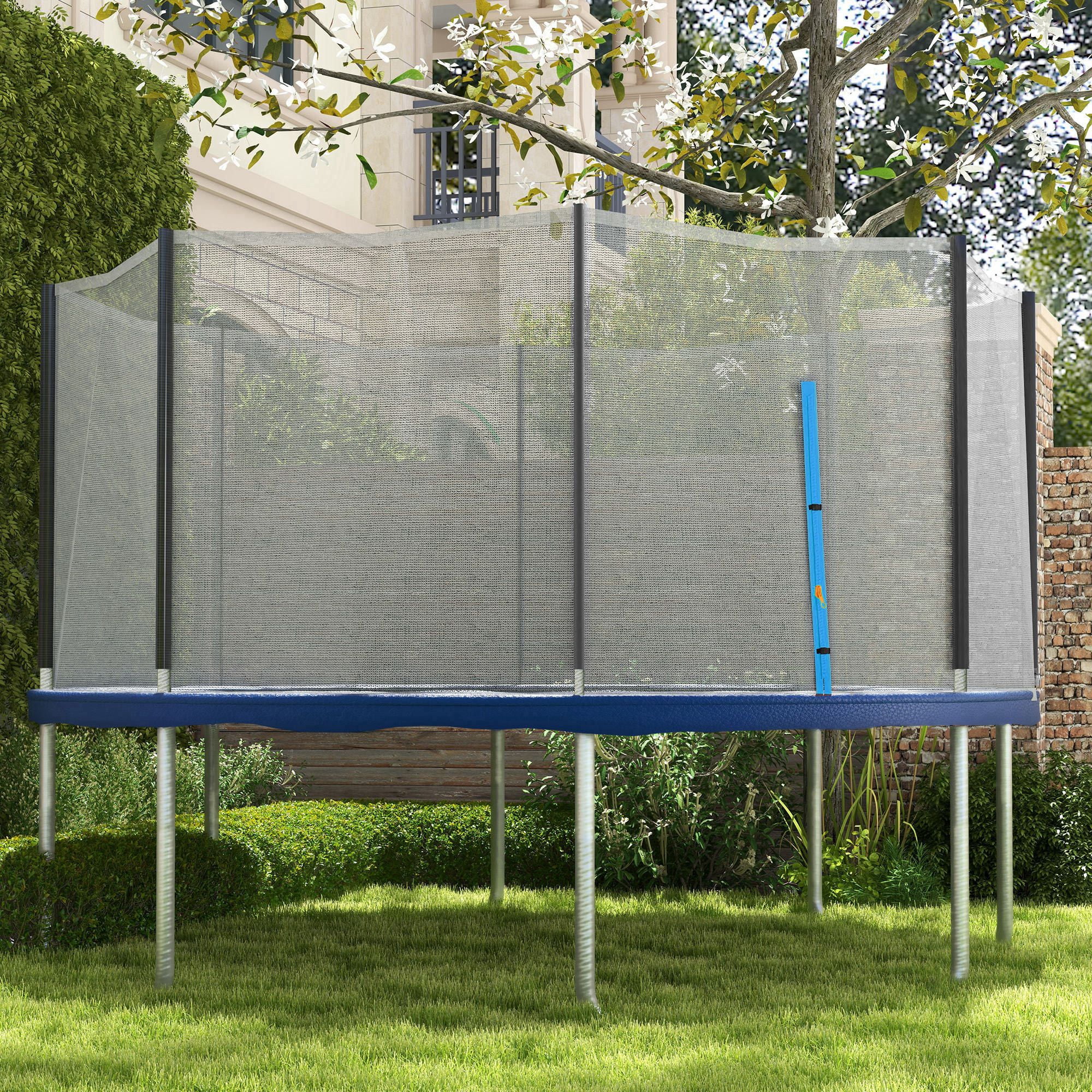 14ft Black and Blue Trampoline Safety Net Replacement