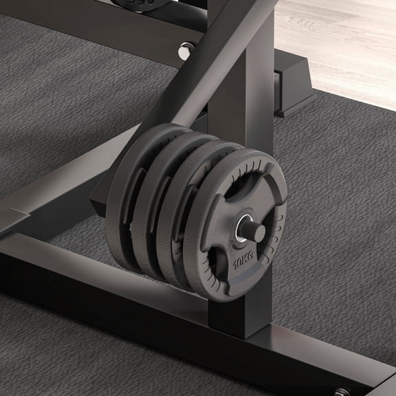 Soozier 2-in-1 Bicep Preacher Curl Bench - Plate Loaded Gym Machine 6275912995124