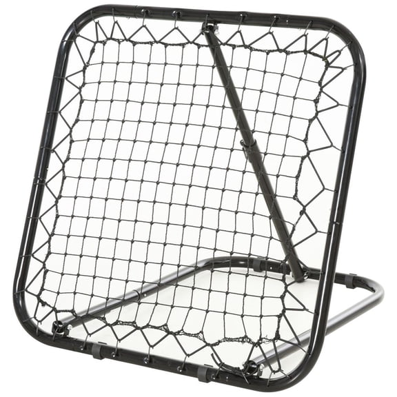 Soozier 3'3' Soccer Rebounder Net, Adjustable Angle Foldable Training Rebound Goal, Powder Coated Q195 Metal Frame All Weather PE Net, Portable Kickback Trainer for Soccer, Baseball, Basketball Prac