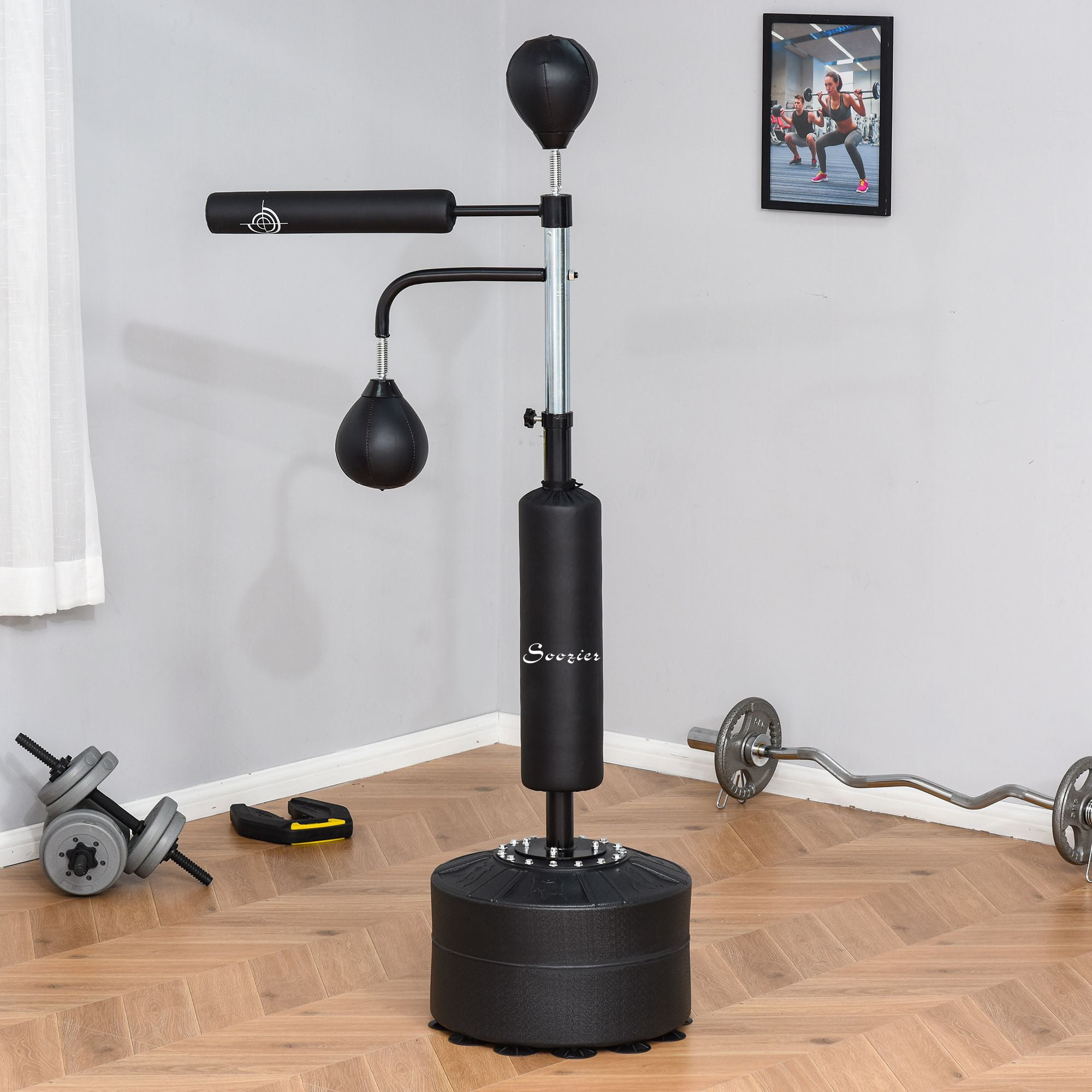 Soozier 3-in-1 Freestanding Boxing Bag with 2 Speed Bag, 360 Soozier 3-in-1 Freestanding Boxing Bag with 2 Speed Bag, 360
