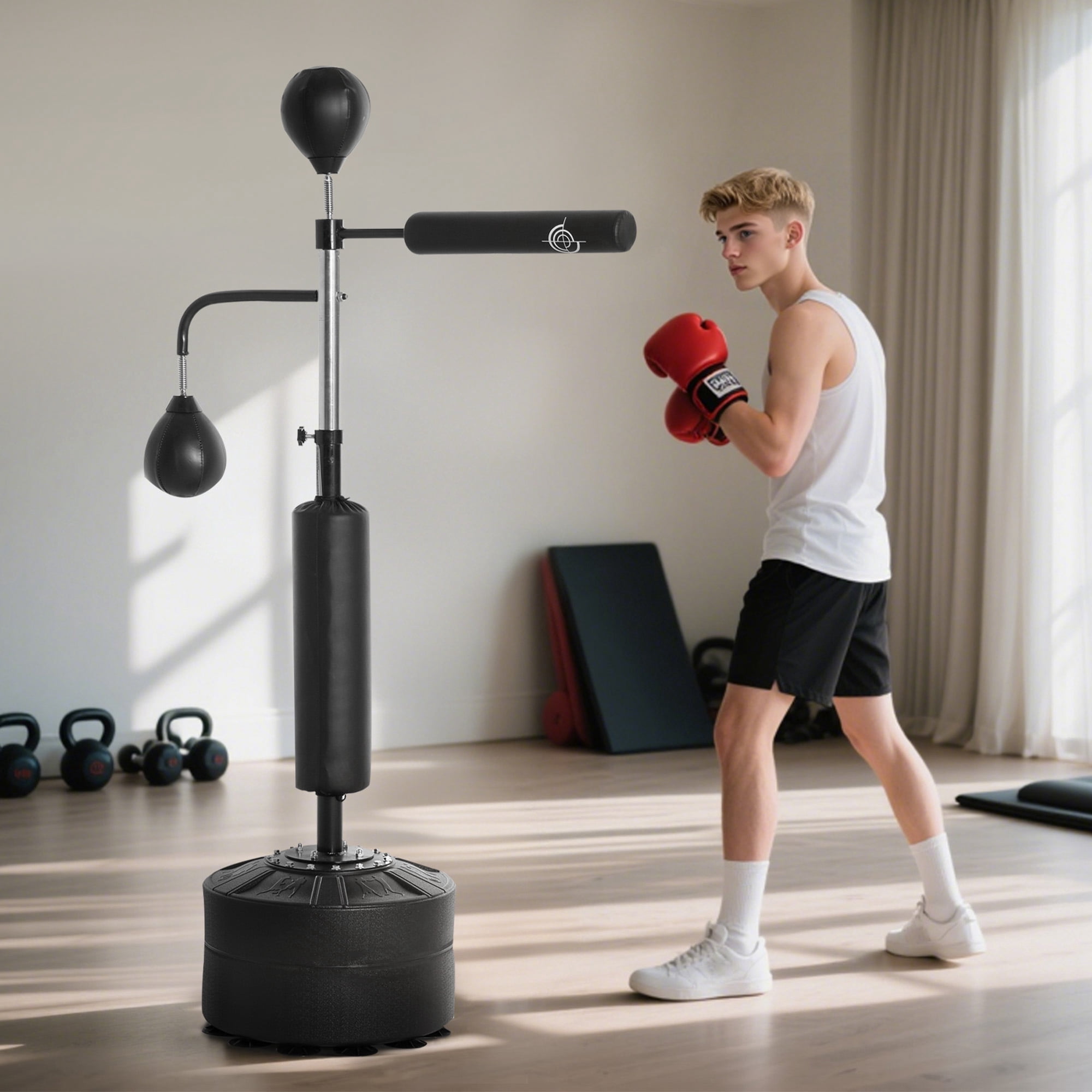 Soozier 3-in-1 Freestanding Boxing Bag with 2 Speed Bag, 360