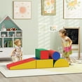 thumbnail image 1 of Soozier 5 Piece Climb and Crawl Activity Play Set Soft Secure Foam Playset for Toddler Preschooler Indoor Play Equipment Baby Learning Toys Assorted, 1 of 10