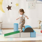 Soozier 5 Piece Climb and Crawl Activity Play Set Soft Secure Foam Playset for Toddler Preschooler Indoor Play Equipment Baby Learning Toys Multicolor
