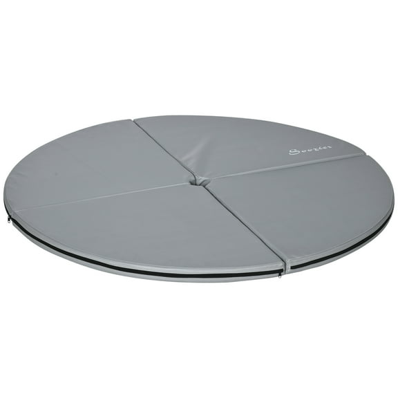 Soozier 5ft Folding Pole Dance Mat, 2" Thick Crash Pad for Home, Lightweight, Portable, Grey
