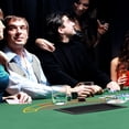 thumbnail image 1 of Soozier 72" Foldable 7-Player Poker Blackjack Table with Chip & Cup Holder, Green Felt, 1 of 9