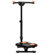 Foldable Ab Board for Waist Trimming with LCD Screen, Core Fitness Training Equipment for Women & Men, Black+Red Steel Ab Workout Board with Handle and Height Adjustment