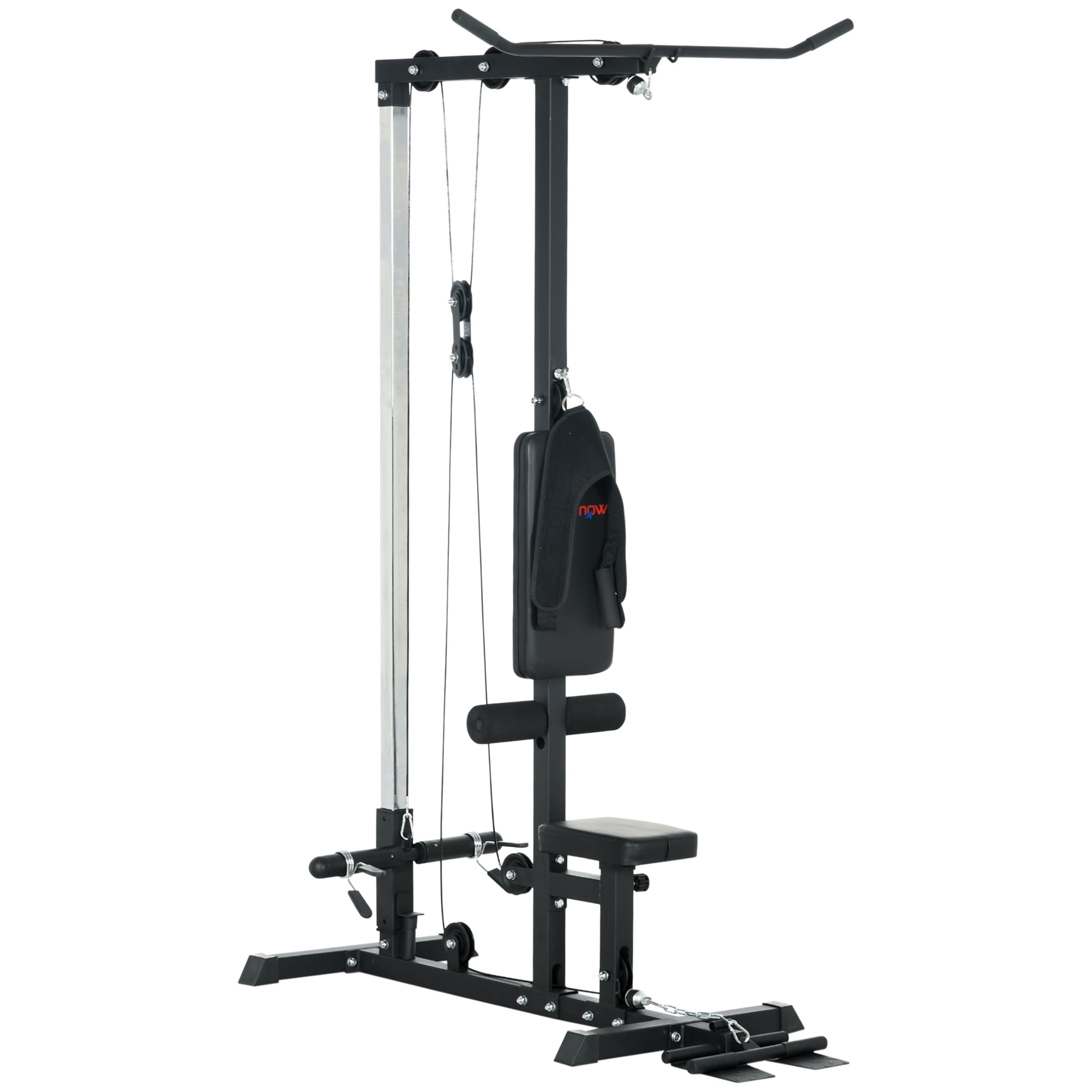 Soozier Cable Machine Lat Pull Down Machines with FlipUp Footplate