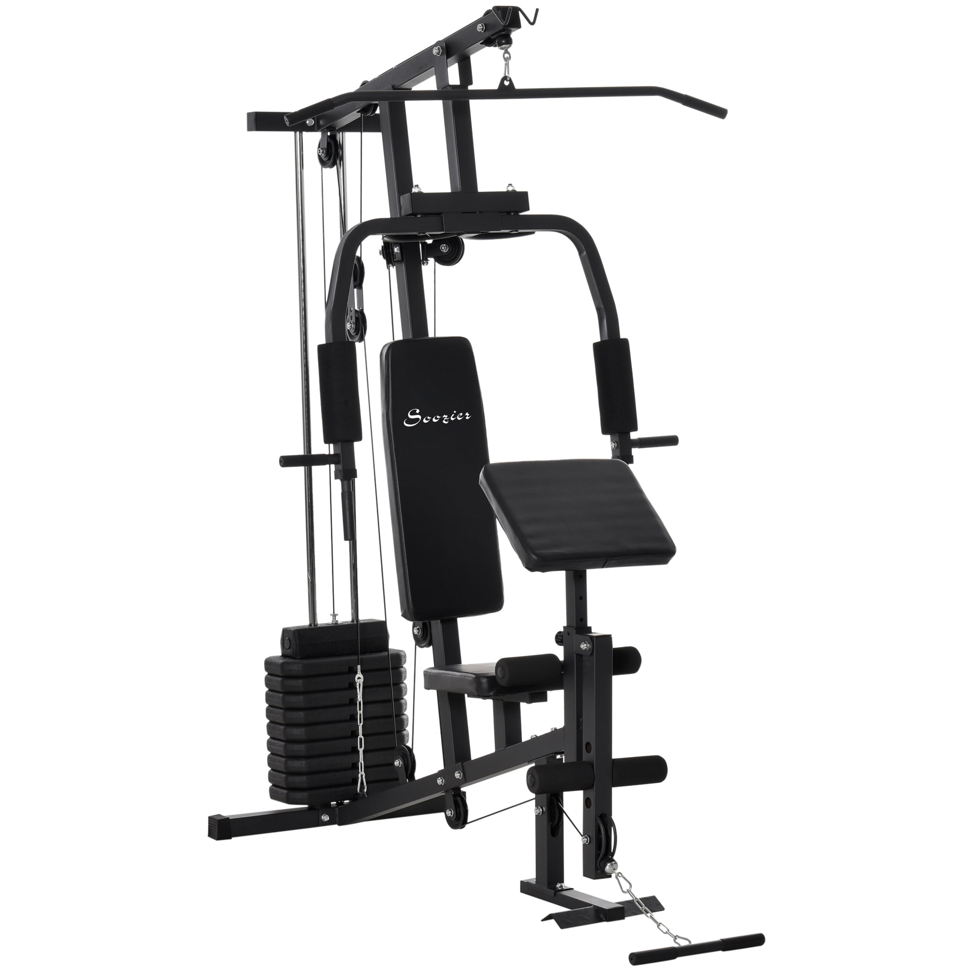 Soozier Multifunction Home Gym Station with Pull-up Stand, Dip Station ...