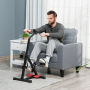 Soozier Pedal Exerciser Height-adjustable Portable Exercise Bike with LCD Display and Foot Massage Roller for Seniors Elderly Rehabilitation Training