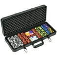 thumbnail image 1 of Soozier Poker Chip Set with 6 Denominations,500 Chips,14 Gram Clay,Casino Poker Chips with Aluminum Case,2 Decks Of Playing Cards,Dealer Button & 5 Dice for Texas Hold'Em,Black Aluminium, 1 of 10