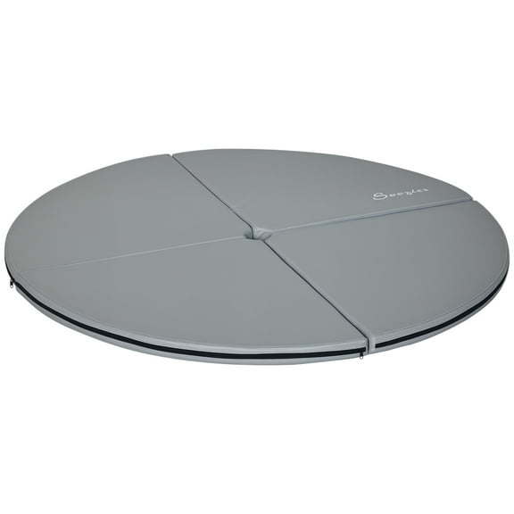 Soozier Pole Dance Mat, 2"T x 5'W Folding Pole Crash Mat for Home, Lightweight and Foldable, Gray