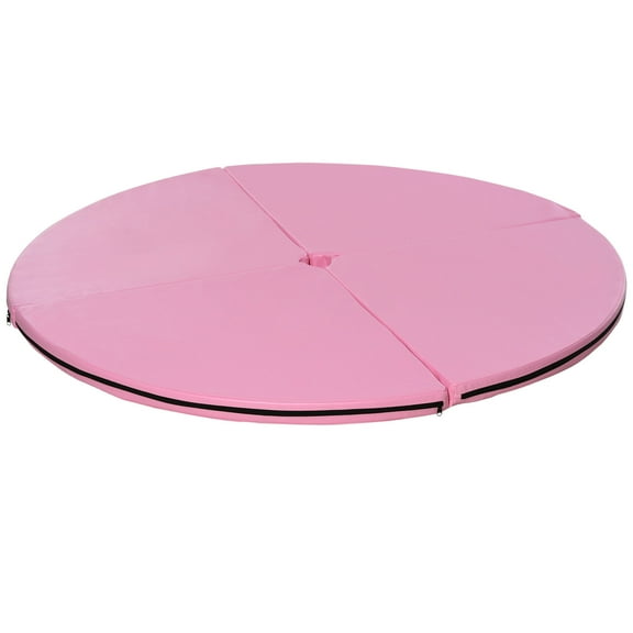 Soozier Pole Dance Mat, 2"T x 5'W Folding Pole Crash Mat for Home, Lightweight and Foldable, Pink