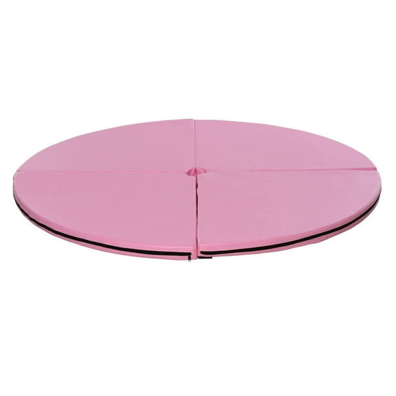 Soozier Pole Dance Mat, 2"T x 5'W Folding Pole Dance Mat for Home, Lightweight and Foldable, Pink