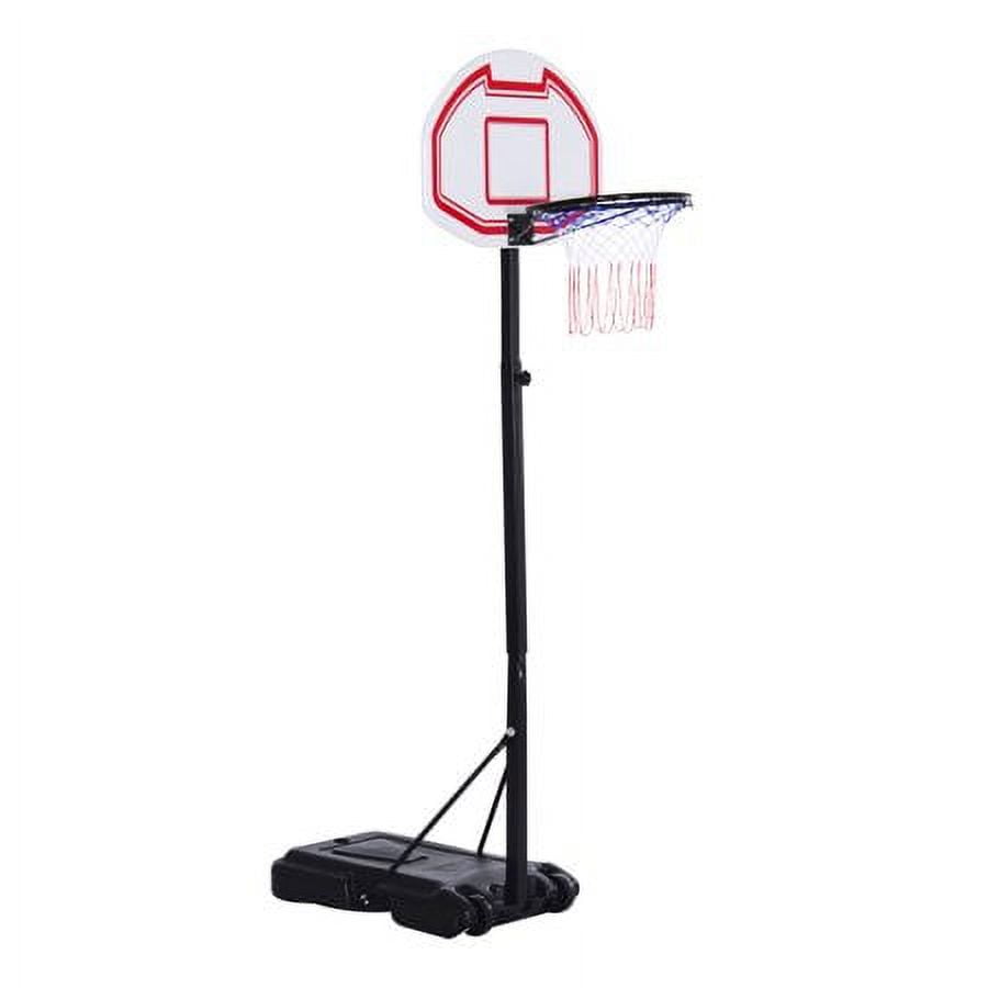 Adjustable Black Acrylic Portable Basketball Hoop with Wheels