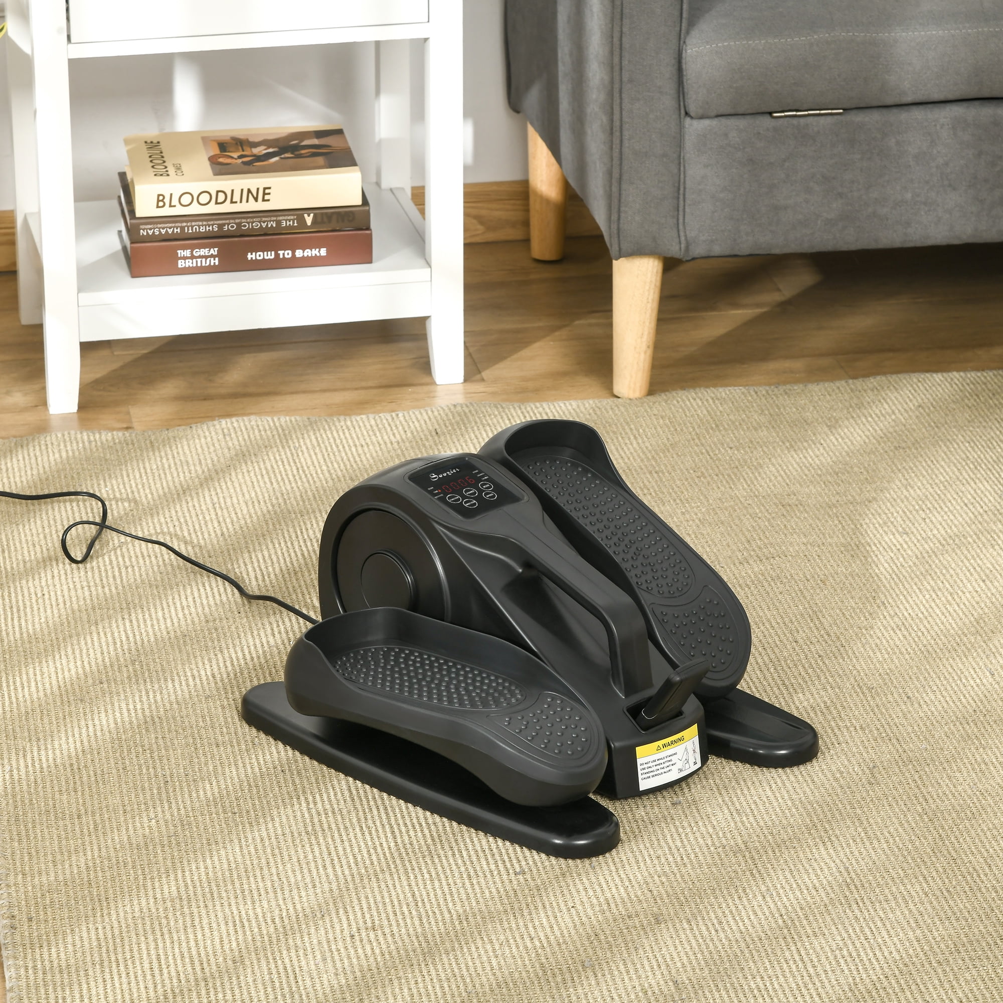 Soozier Portable Foot Pedal Exerciser Under Desk Bike Elliptical Mini Rehab Bike for Home Office Walmart