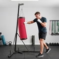 thumbnail image 1 of Soozier Punching Bag with Stand for Adults, 72.8"-90.9" Height Adjustable Freestanding Boxing Stand with Canvas Sandbag, Red, 1 of 9