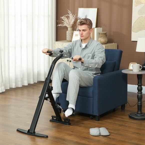 Soozier Seated Pedal Exerciser, Foldable Knee and Leg Exercise Bike with LCD Monitor, for Seniors, Elderly, Rehabilitation, Recovery, Therapy
