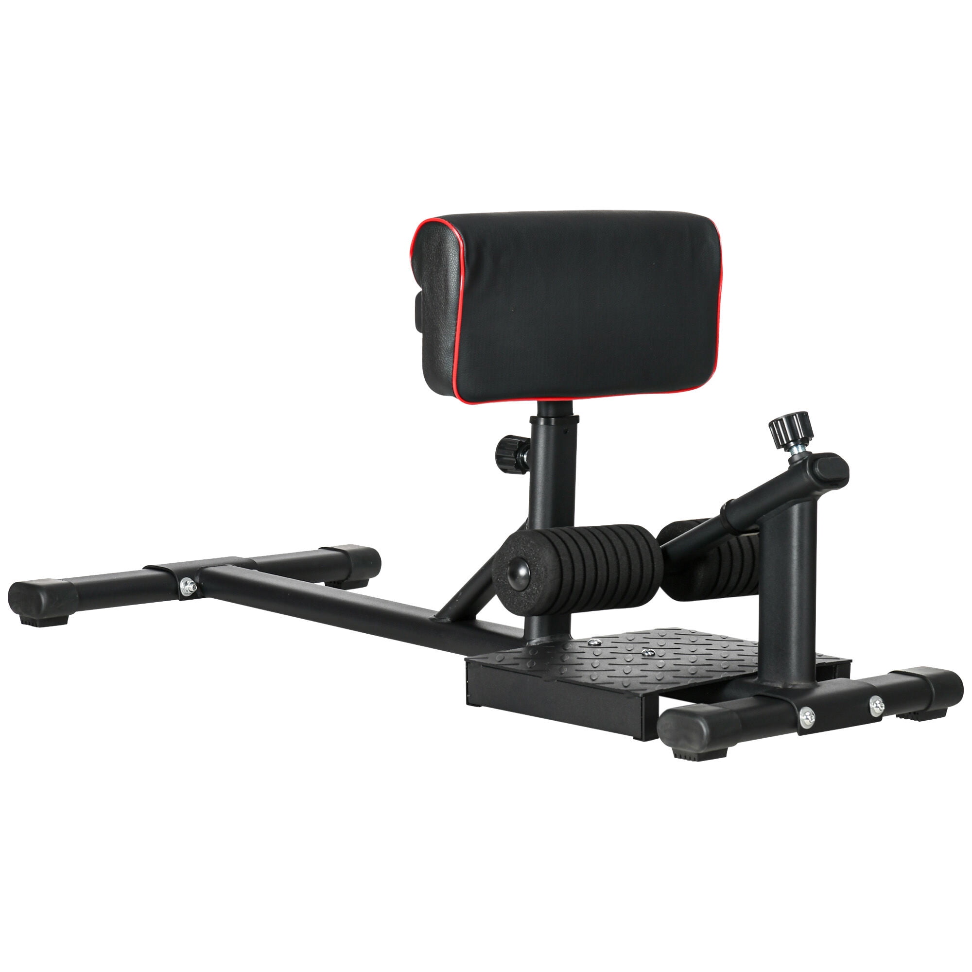 Sissy Squat Machine for Home Gym - Adjustable Glute & Quad Workout Station with Foam Rollers (Black)