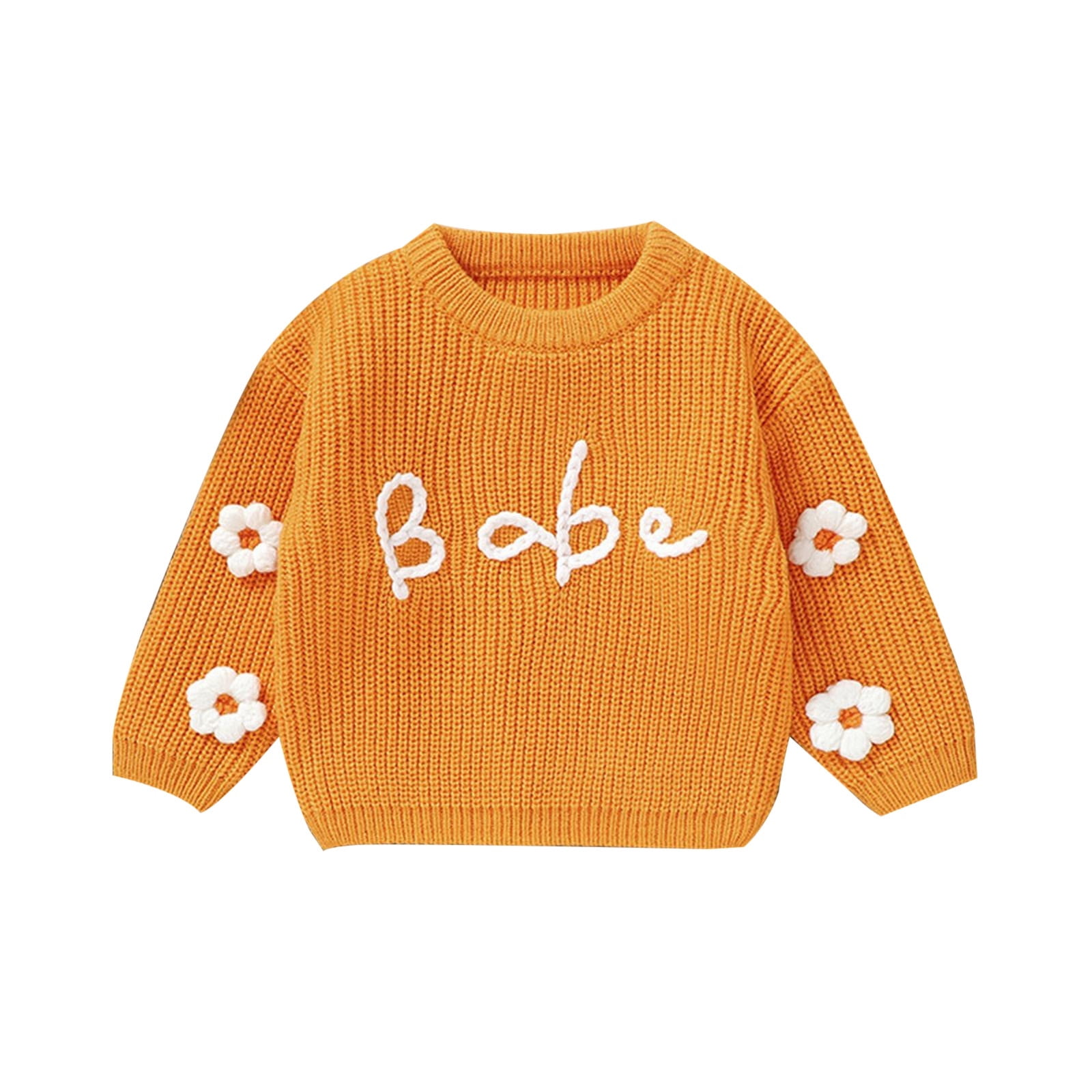 Quincy Mae Baby Girl Baby Girl Knit Sweater Flower Crewneck