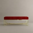 thumbnail image 1 of Sophia Bench in High Polish Gold and Burgundy Velvet, 1 of 7