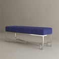 thumbnail image 1 of Sophia Bench in High Polish Steel and Navy Velvet, 1 of 7
