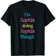 thumbnail image 1 of Sophia Cute Personalized Text Kid's Top For Girls T-Shirt, 1 of 3